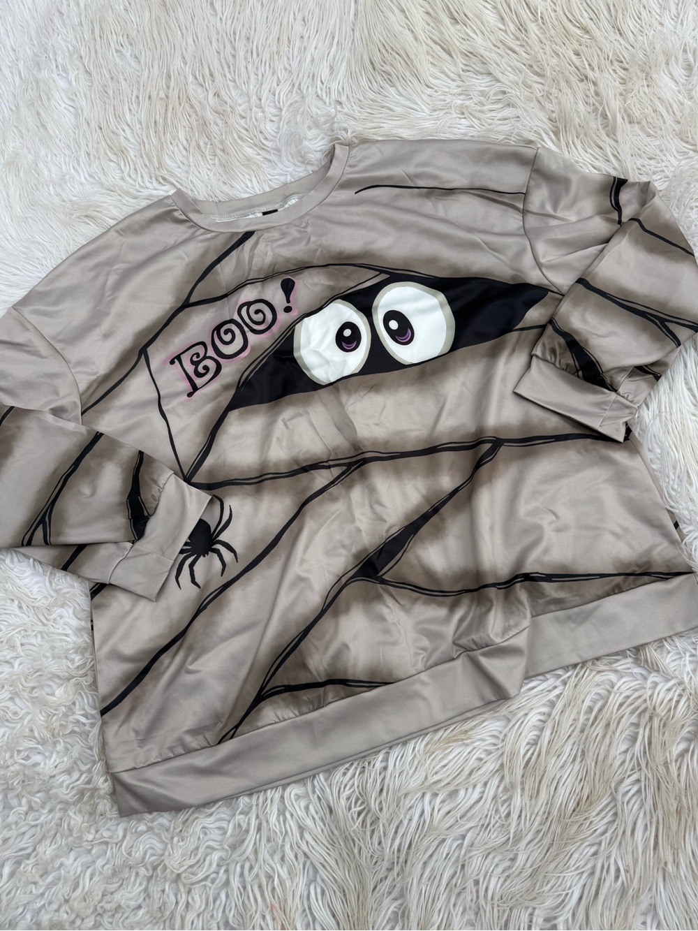 Women’s Mummy Costume Shirt with 'Boo' Eyes (A4)